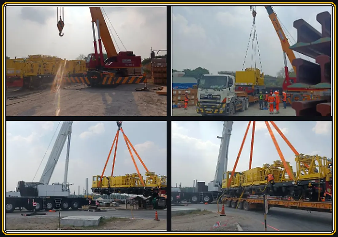Loading and unloading of heavy machine units in Mabalacat, Pampanga