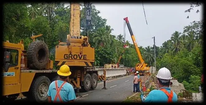 Girder erection project in Nagcarlan, Laguna