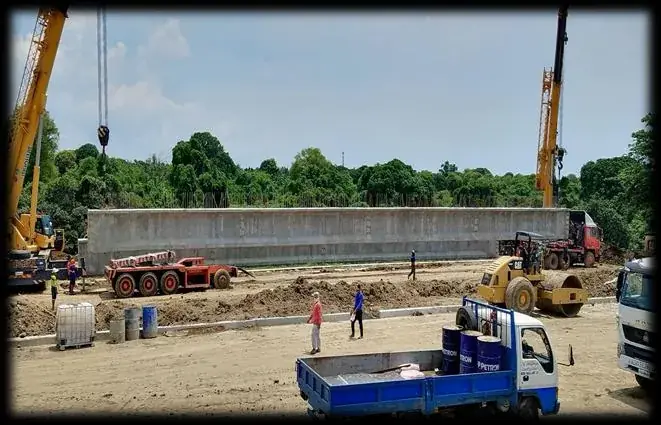 Girder erection project in Tanza, Cavite