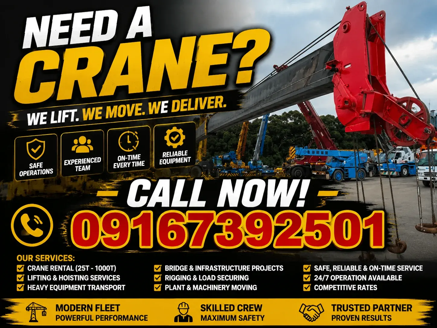 Crane Rental Philippines heavy lifting project